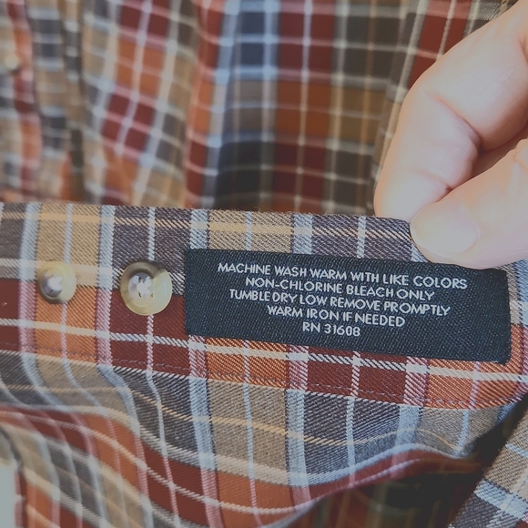 Jos. A. Bank, Men's L Tailored Fit, Grey, Burgundy, Burnt Orange Sq w White - Picture 3 of 5